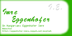 imre eggenhofer business card